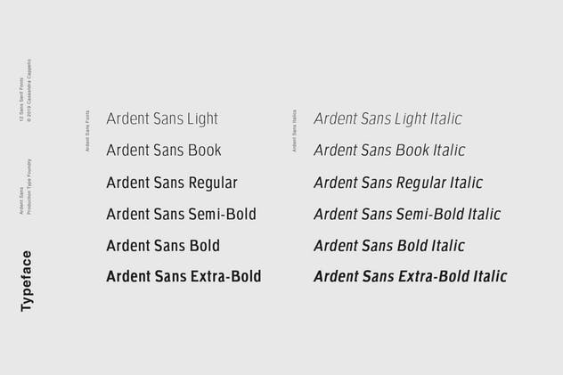 极简主义现代设计风格英文排版无衬线字体。 Ardent Sans – Modern Font Family插图(1)
