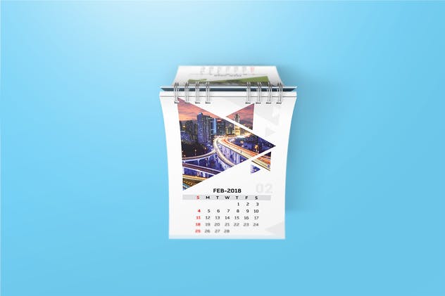 活页台历日历样机模板 Desk Calendar Mockups插图(5)