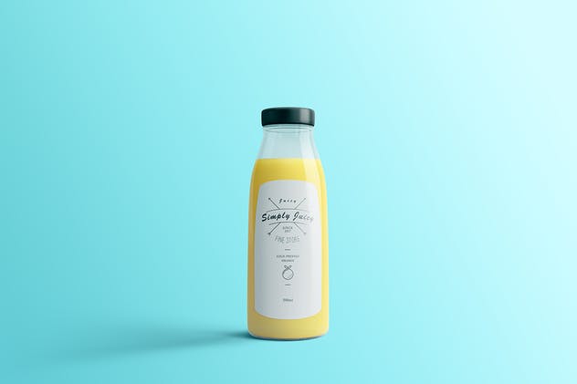 果汁瓶包装设计展示样机 Juice Bottle Packaging Mock-Ups Vol.1插图(14)