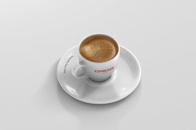卡布奇诺浓品牌咖啡杯样机 Espresso Cup Mockup插图(5)