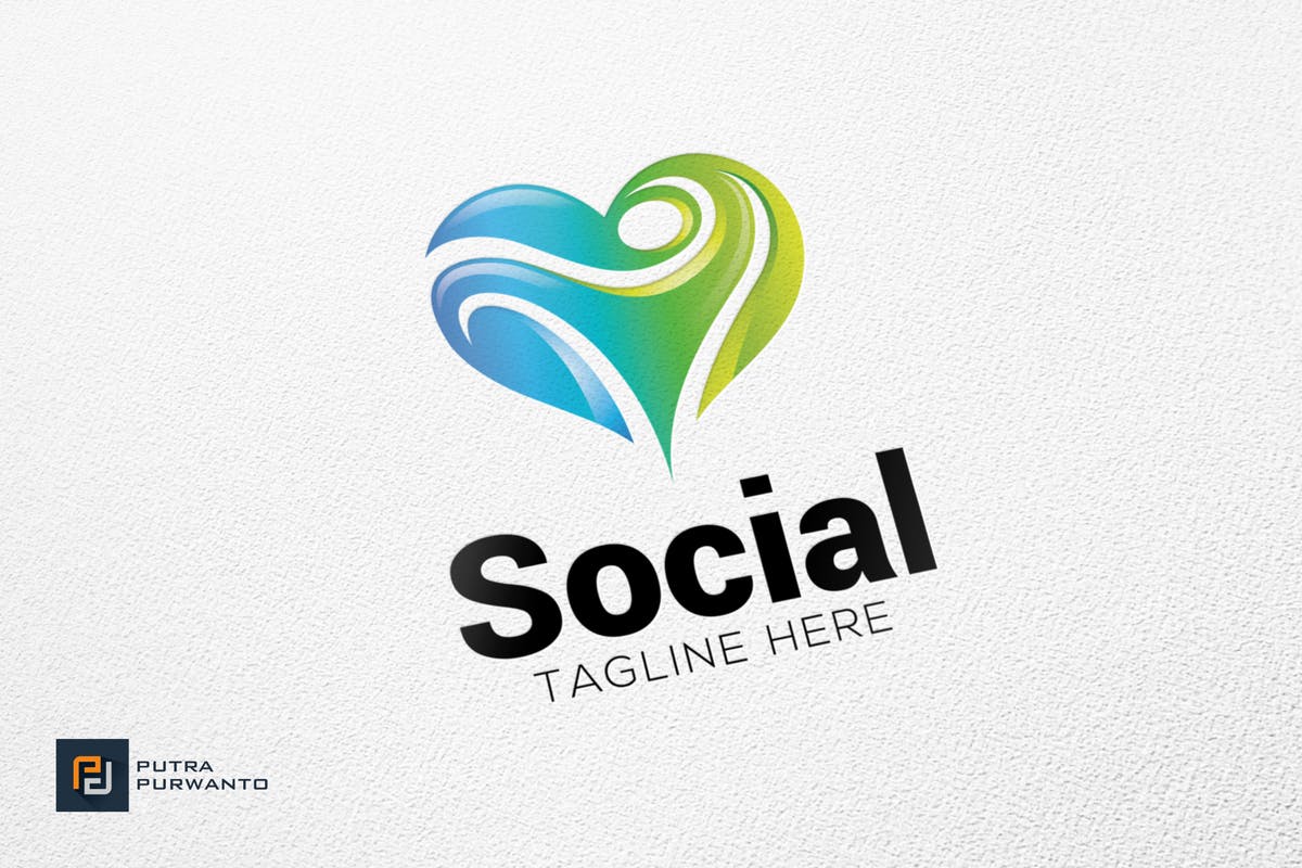 社交媒体主题Logo设计模板 Social – Logo Template插图