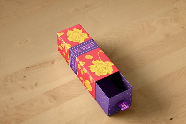 创意抽屉式礼品包装盒样机模板 Package Box Mock-Up插图(6)