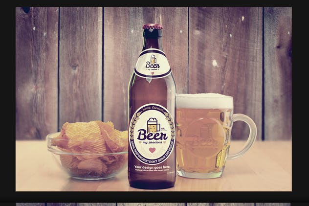 啤酒葡萄酒酒类品牌复古风格样机模板 Craft Beer Package & Branding Mock-up – Vintage插图(5)