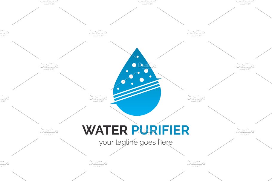 净水器清洁环保主题Logo模板 Water Purifier Logo插图