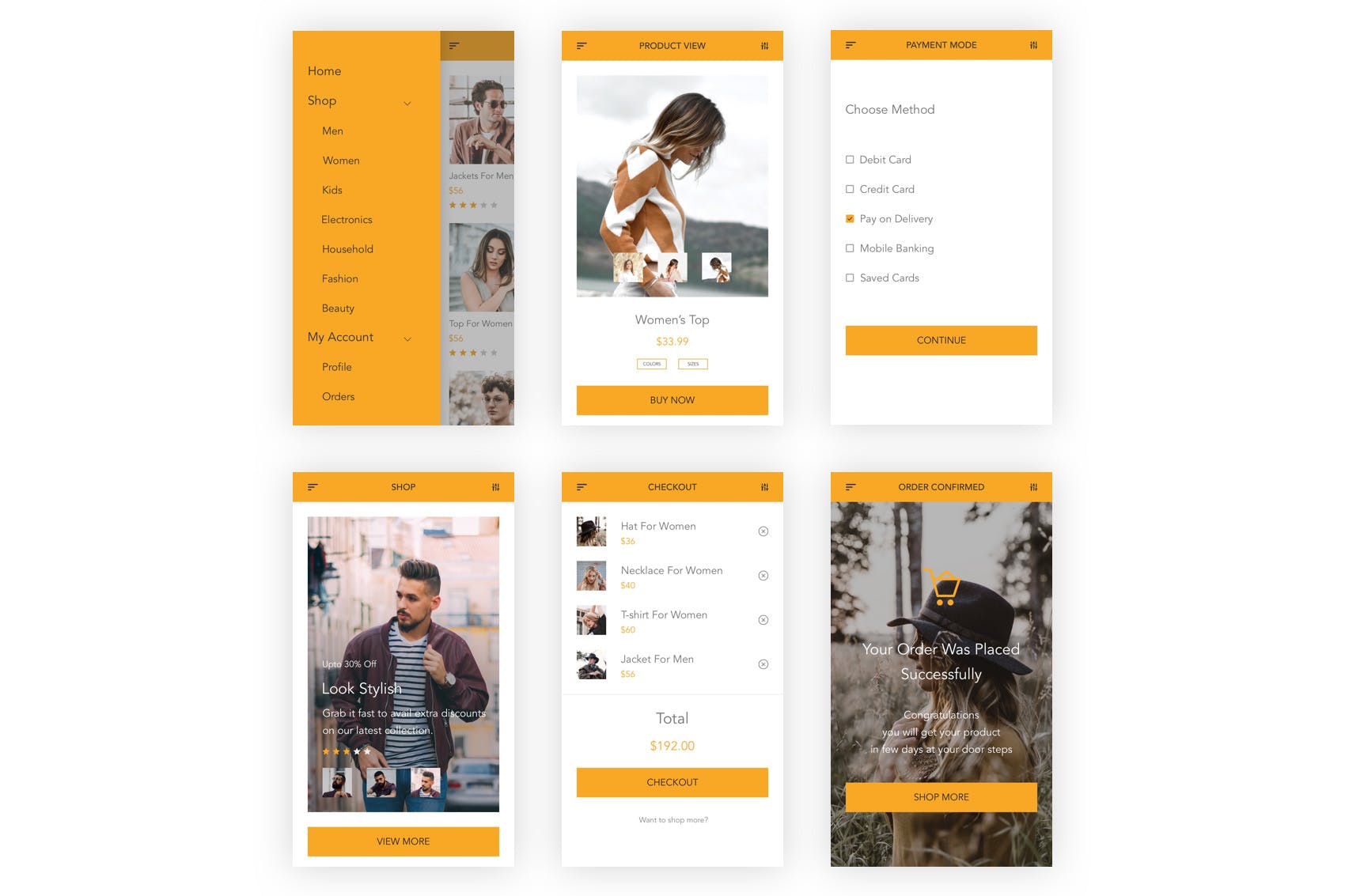 网上商城电子商务APP应用程序UI设计套件PSD模板 Shoppy – Ecommerce Mobile App for Photoshop插图(8)