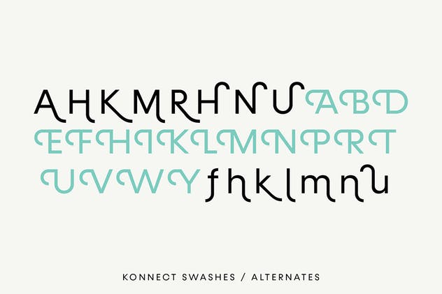 高品质几何无衬线字体家族[18种字体样式] Konnect Font Family插图(10)