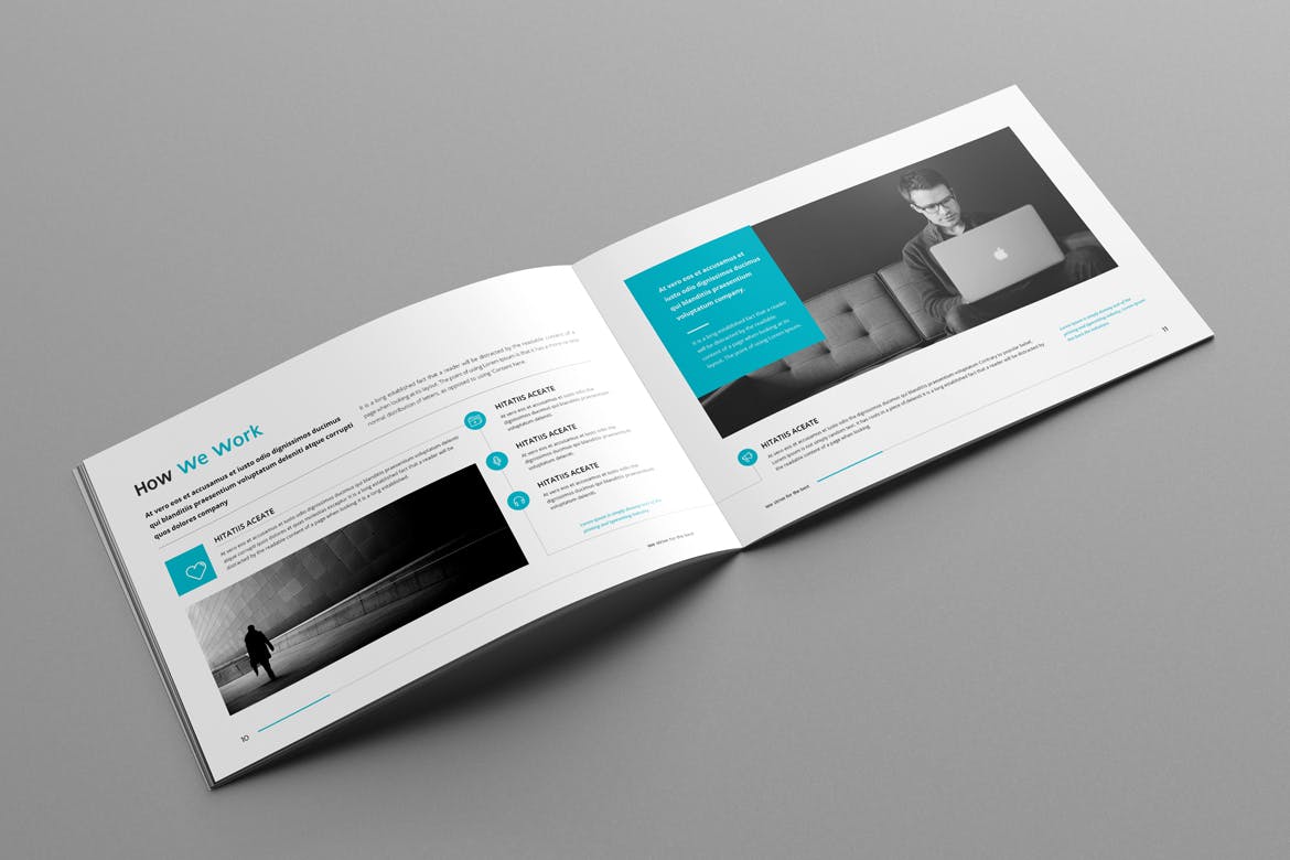 经典风格企业公司宣传画册设计模板 Company Profile Landscape插图(5)