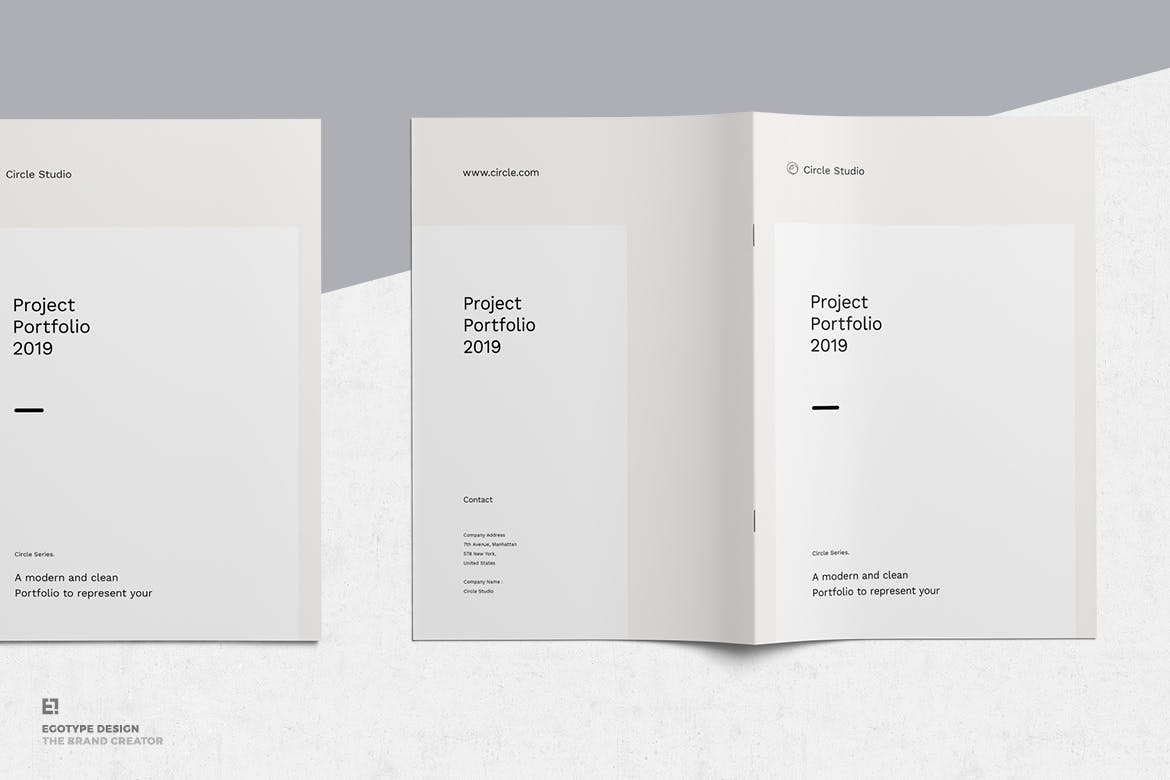 极简主义企业案例集画册设计模板 Portfolio插图(9)