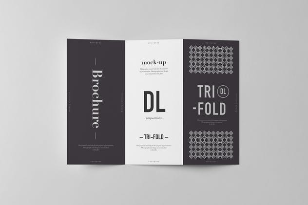 三折传单小册子样机模板 Tri-Fold DL Brochure Mock-up 3插图(8)