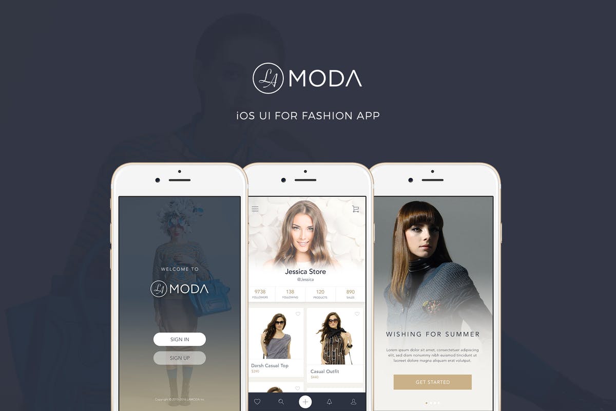 设计师品牌服饰电商手机APP应用UI设计模板 LaModa Fashion iOS App UI插图