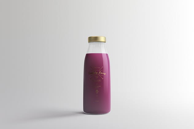 果汁瓶包装设计展示样机 Juice Bottle Packaging Mock-Ups Vol.1插图(8)
