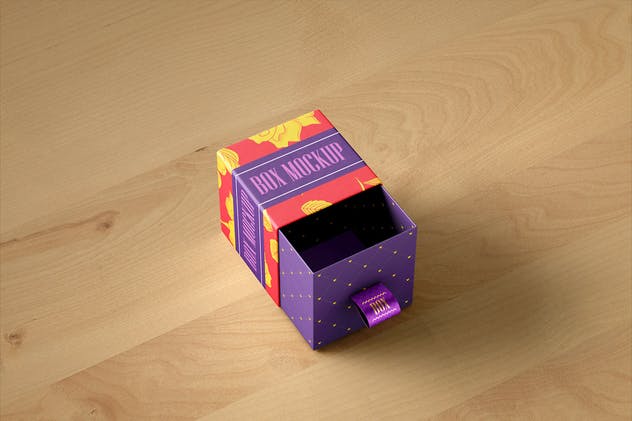 创意抽屉式礼品包装盒样机模板 Package Box Mock-Up插图(8)