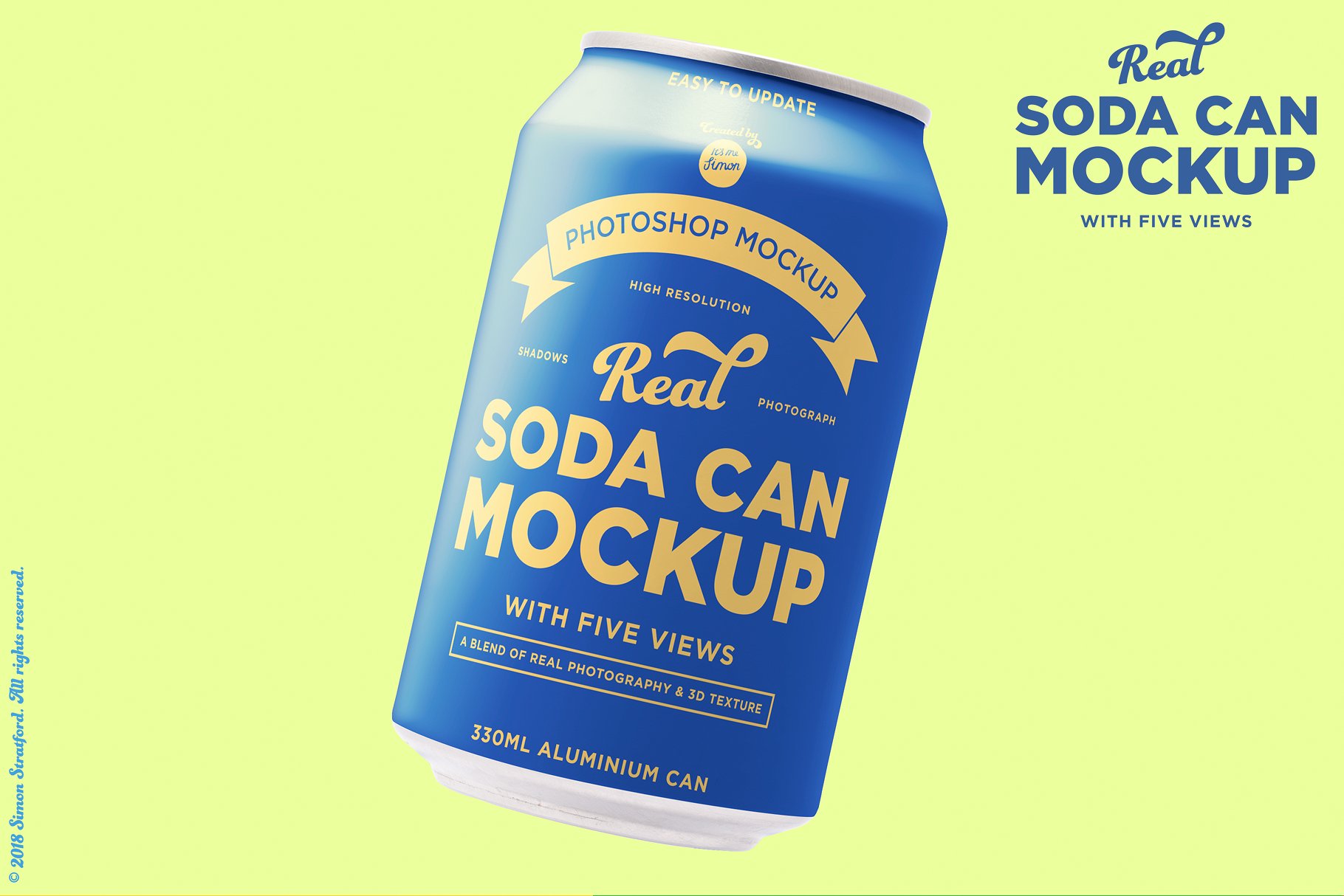 苏打水饮料易拉罐外观设计样机 Real soda can mockup for photoshop插图(5)
