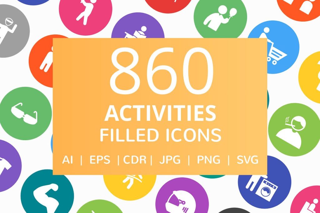 860枚户外活动主题矢量图标打包下载[PNG,JPG,EPS,AI,SVG ]插图