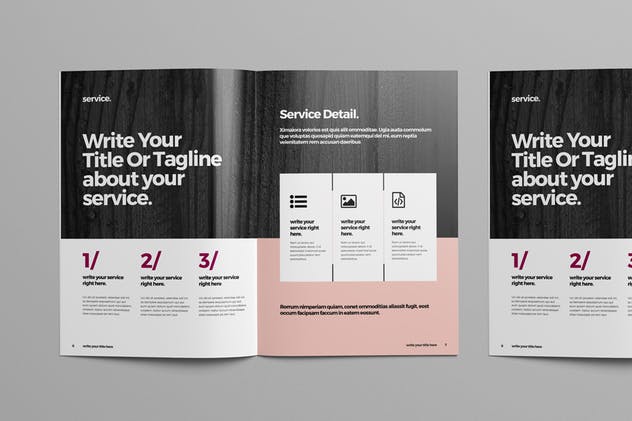 懒人设计师必备企业画册设计INDD模板 Business Brochure Template插图(3)
