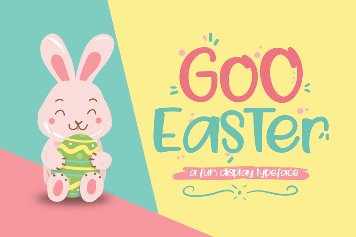 现代可爱设计风格英文无衬线字体 Goo Easter Font插图