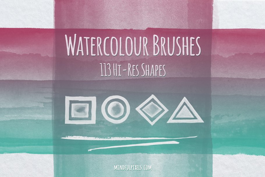 水彩图形PS笔刷 Watercolor Brushes Vol.2插图