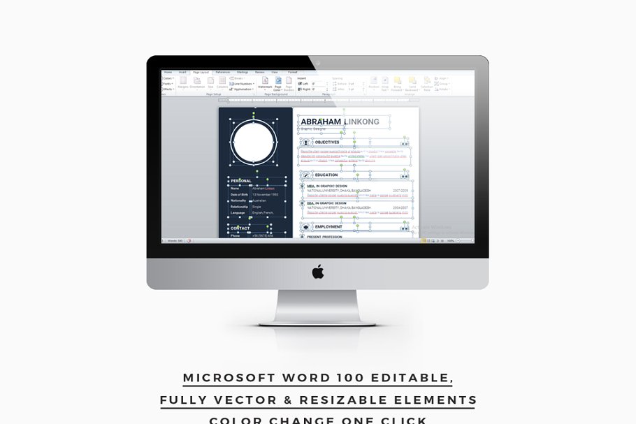 经典实用个人简历表设计模板 Modern Resume 3 Pages插图(6)