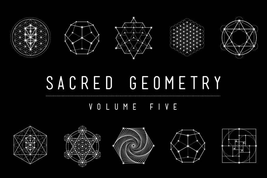 神圣几何矢量图形素材包 Sacred Geometry Vector Pack Vol. 5插图(1)