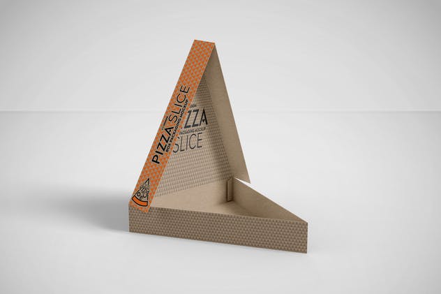 三角形披萨切片盒包装样机 Pizza Slice Box Packaging Mockup插图(8)