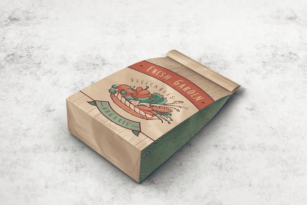 纸袋食物包装外观样机 Paper Bag MockUp插图(4)