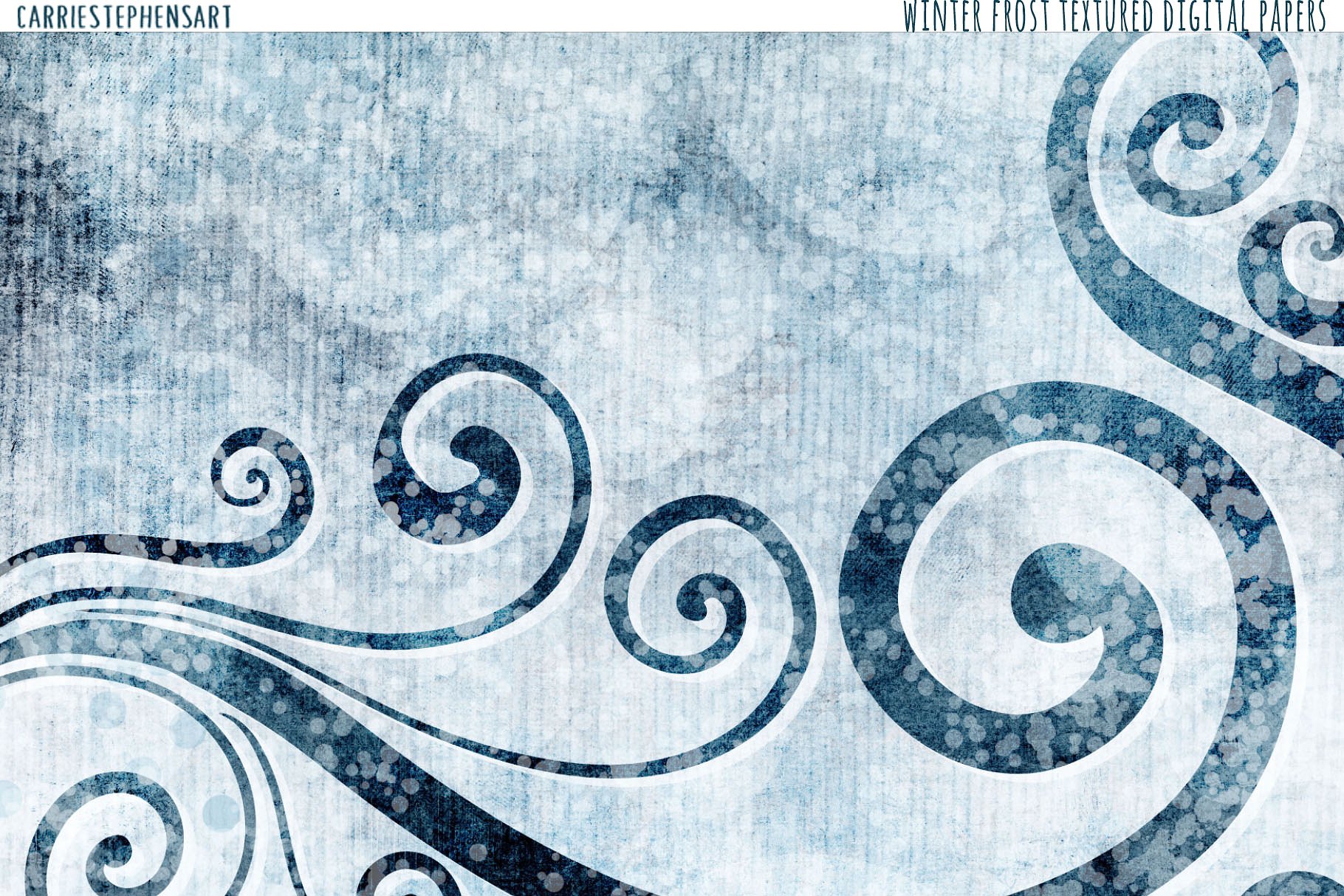 魔法冬季元素图案背景纹理 Magical Winter Background Papers插图(4)