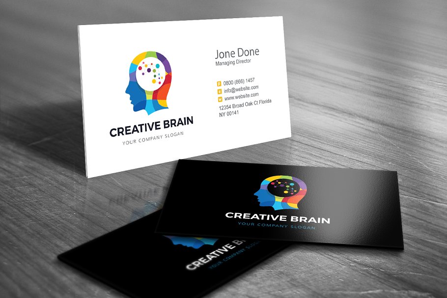 创意大脑图形 Logo 模板 Creative Brain Logo插图(1)