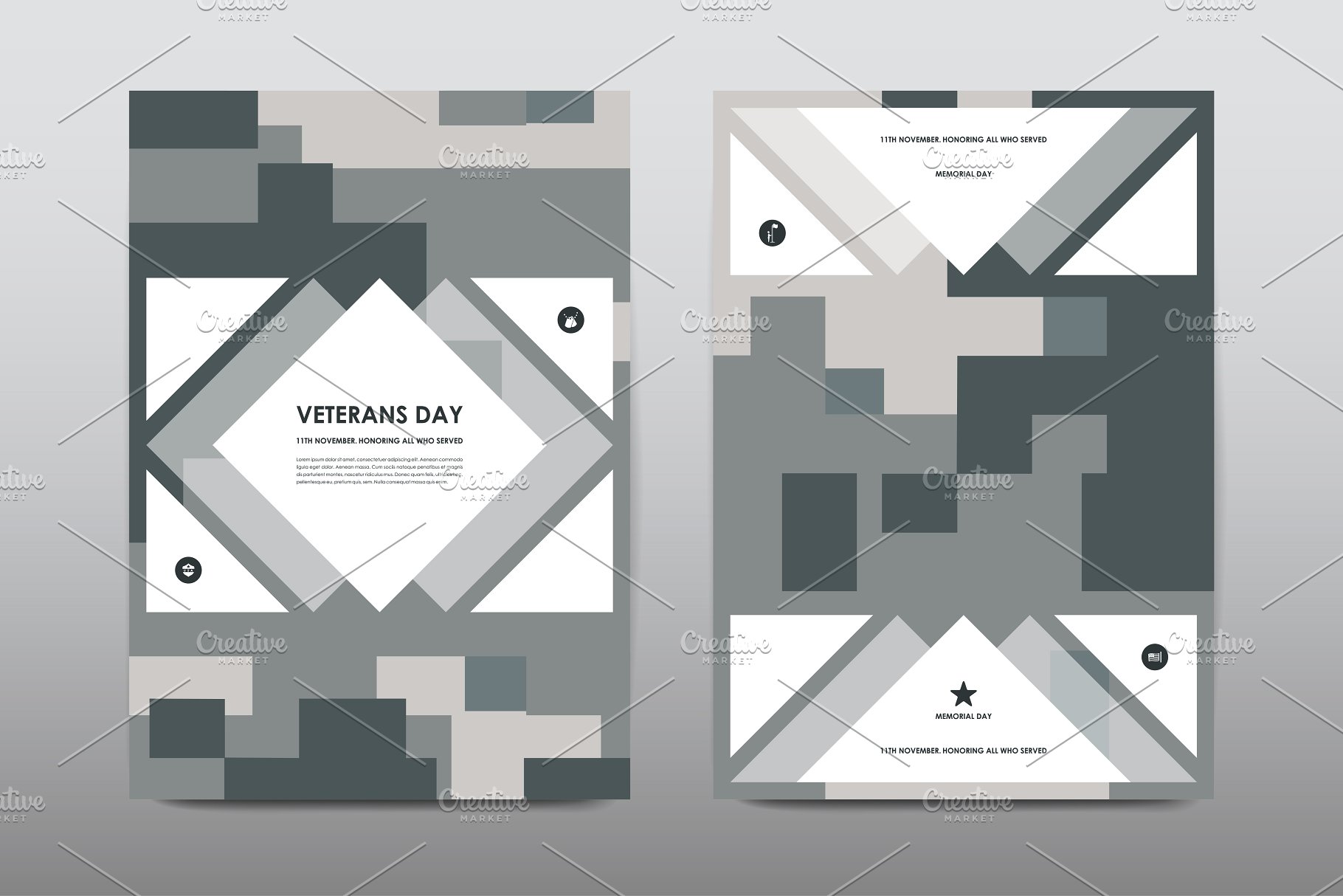 40+老兵节军人宣传小册模板 Veteran’s Day Brochures Bundle插图(26)