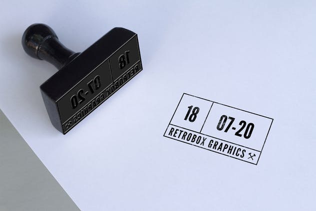 多用途橡皮印章图案设计样机 Multipurpose Rubber Stamps Mock Up插图(1)