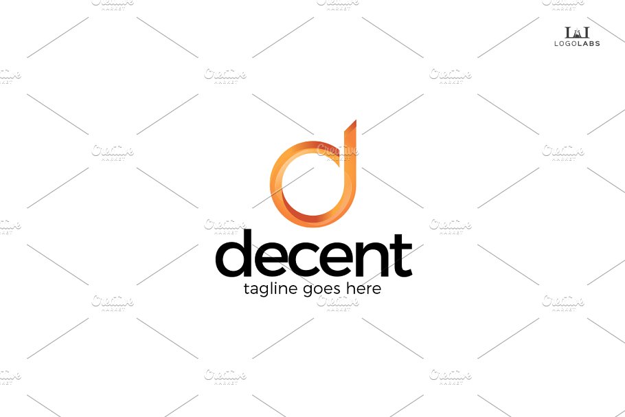 简单、光滑、奢华的字母D Logo  Decent – Letter D Logo插图