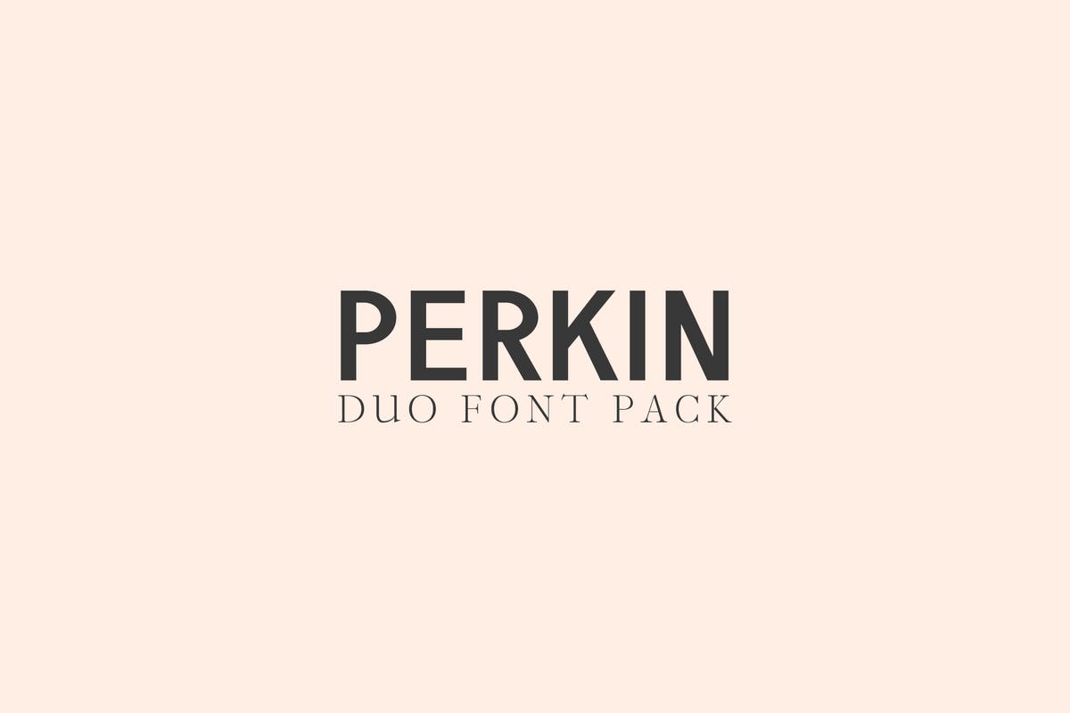 二重奏无衬线&衬线字体合集 Perkin | Duo Font Pack插图