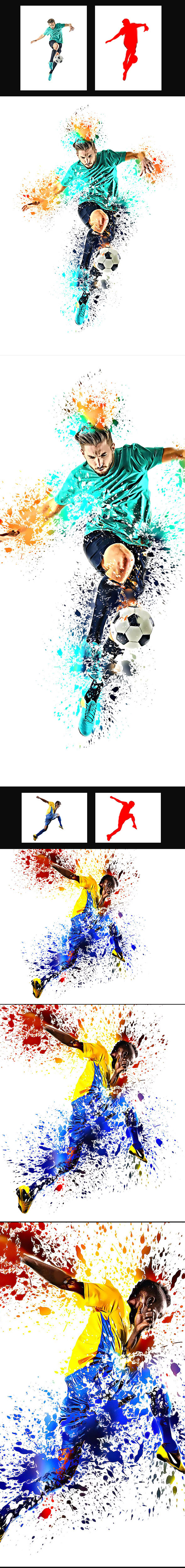 飞溅水彩艺术效果的PS动作下载 Splatter Art Photoshop Action [atn]插图(1)