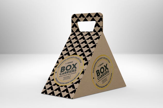 食品糕点盒样机模板第5卷 Food Pastry Boxes Vol.5:Carrier Boxes Mockups插图(3)