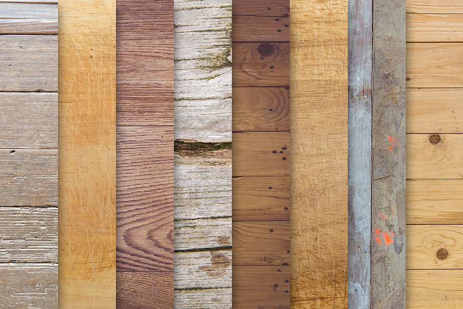 欧式划痕陈旧木板纹理合集 Wood Bundle – Wooden Textures插图(1)