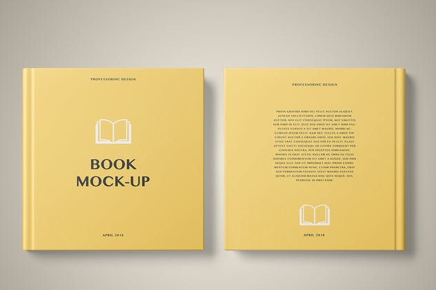 精装硬封面方形书展示样机模板 Hard Cover Square Book Mockup – Set 2插图(3)