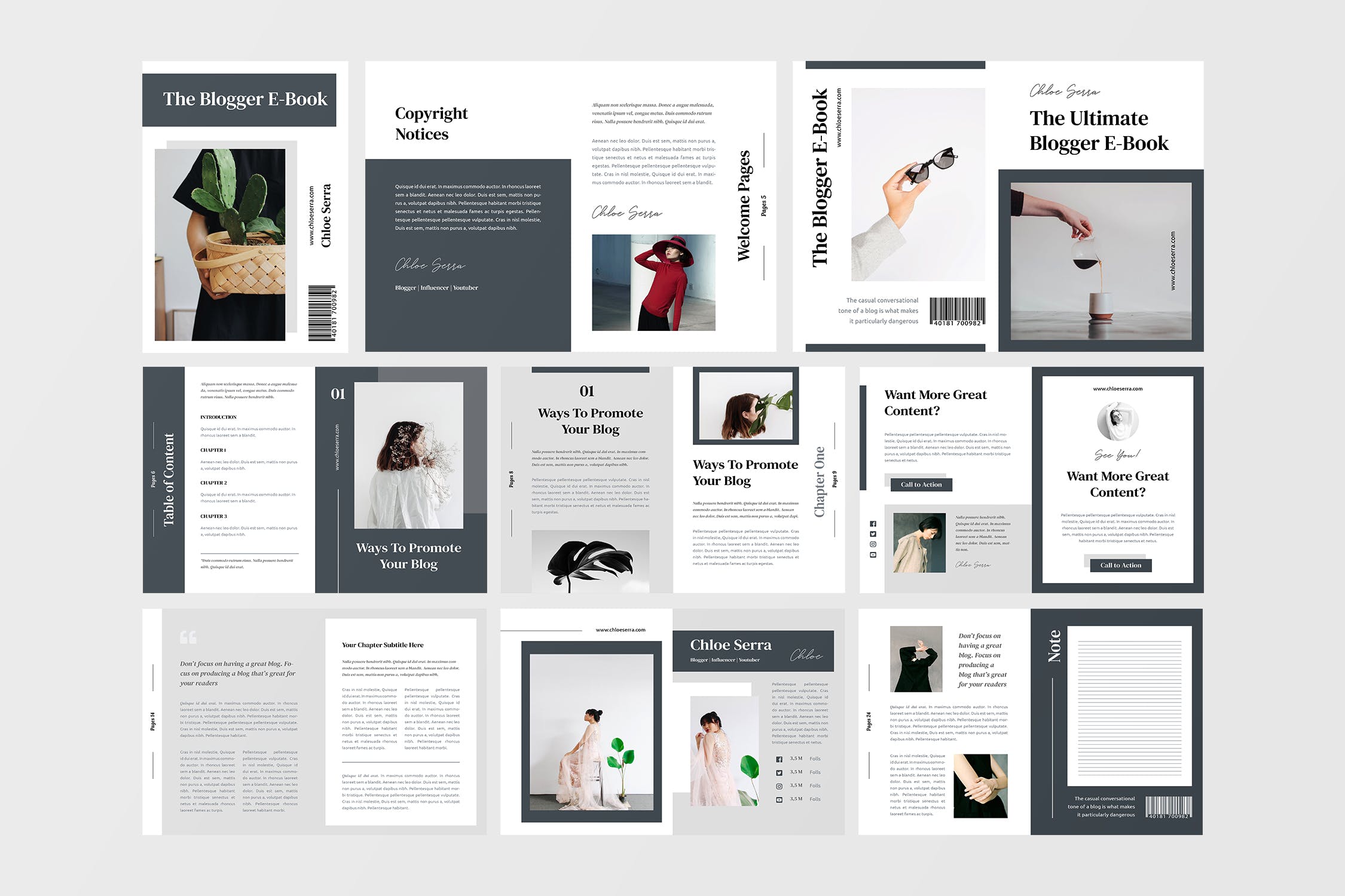 极简设计风格电子书/工作手册设计模板 Minimalist eBook / Workbook Template插图(3)