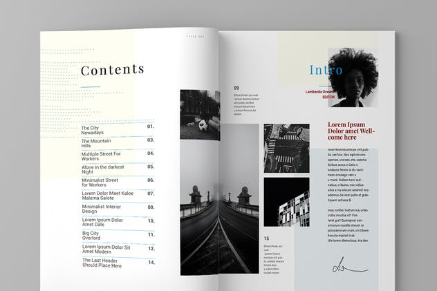 高端商务企业品牌杂志/企业画册模板V16 Magazine Template Vol. 16插图(2)