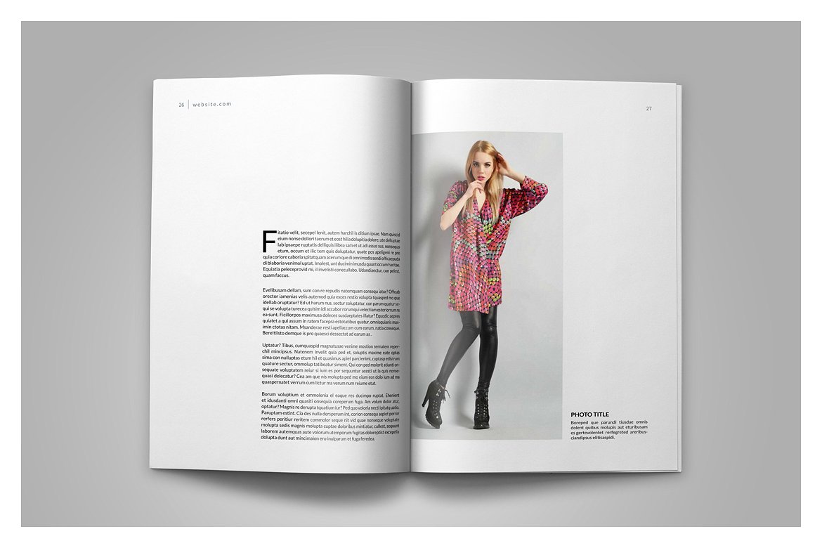 时尚简易时尚大图杂志（画册）模板插图(13)