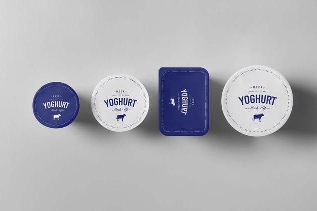 酸奶杯样机模板3 Yoghurt Cup Mock-up 3插图(8)