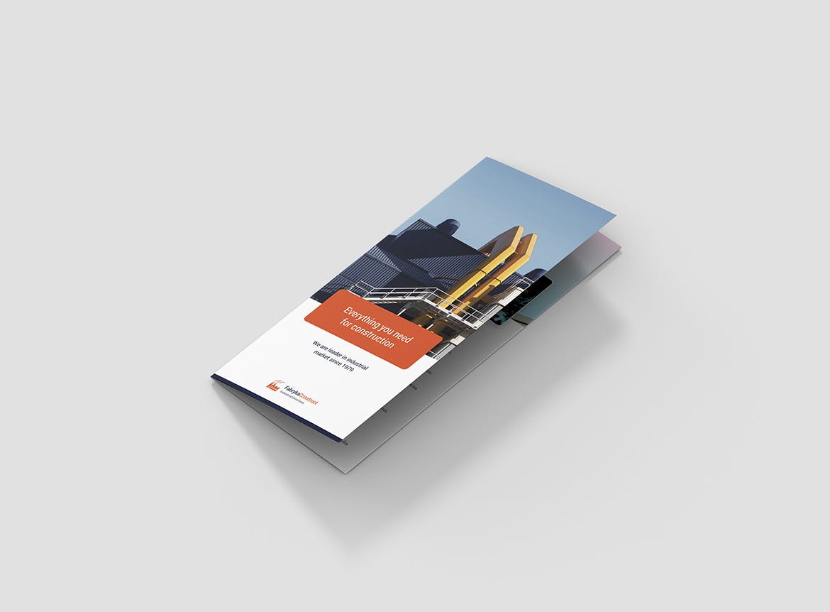 大型生产企业工厂简介三折页宣传单设计模板[竖版设计] Brochure – Factory Tri-Fold插图(1)