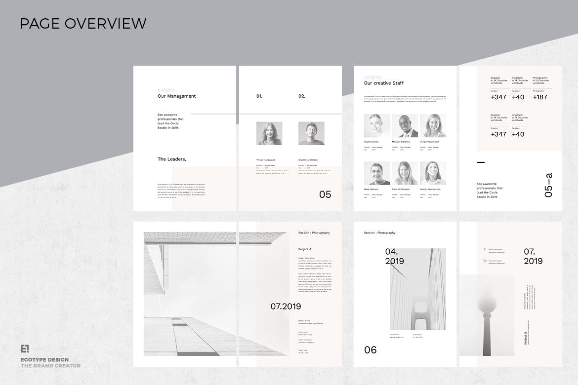 极简主义企业案例集画册设计模板 Portfolio插图(12)
