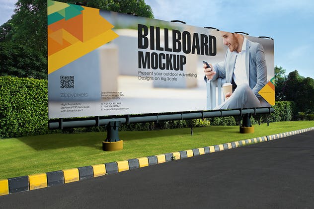 7款城市户外公路灯箱广告牌样机模板 7 Billboard Mockups插图(1)