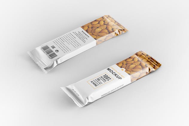 巧克力棒包装样机模板 Chocolate Bar Packaging Mockup插图(7)