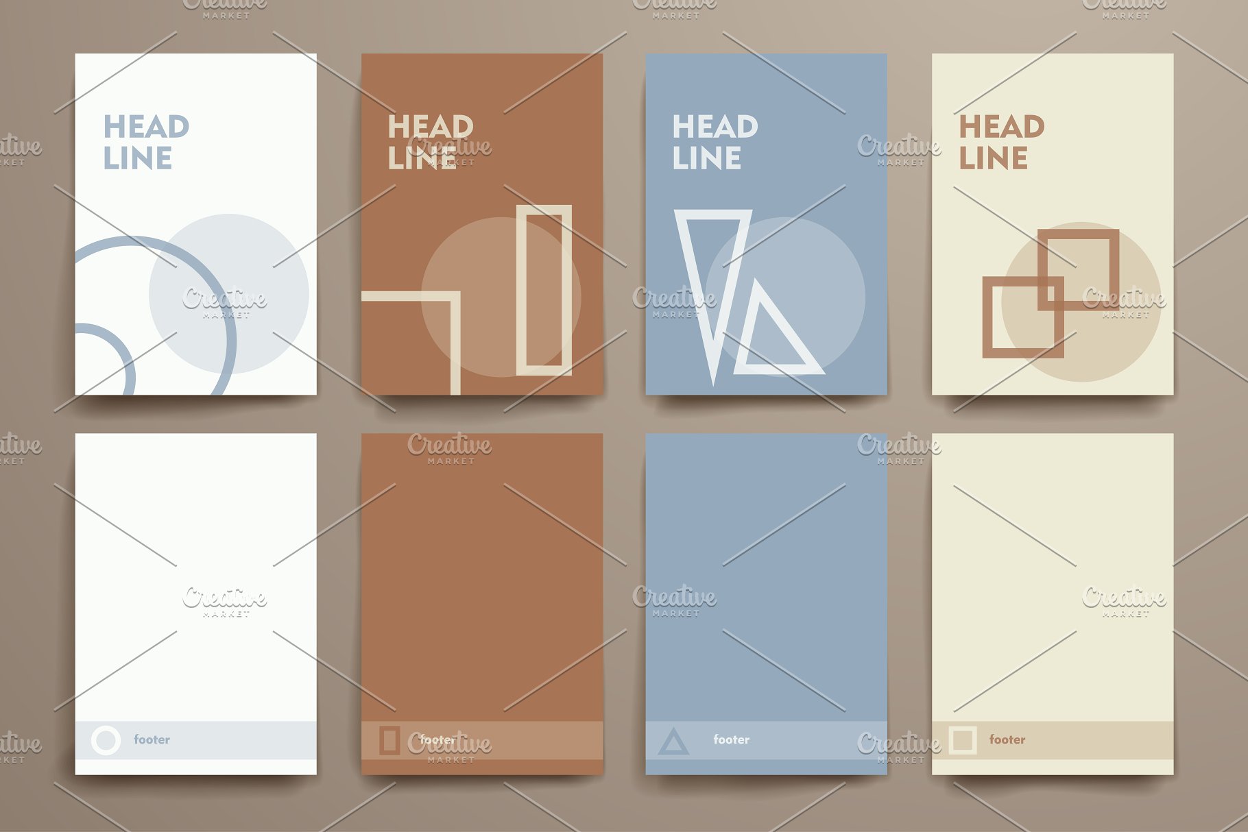 简约小册子传单设计模板 Set of Simple Brochures插图(10)