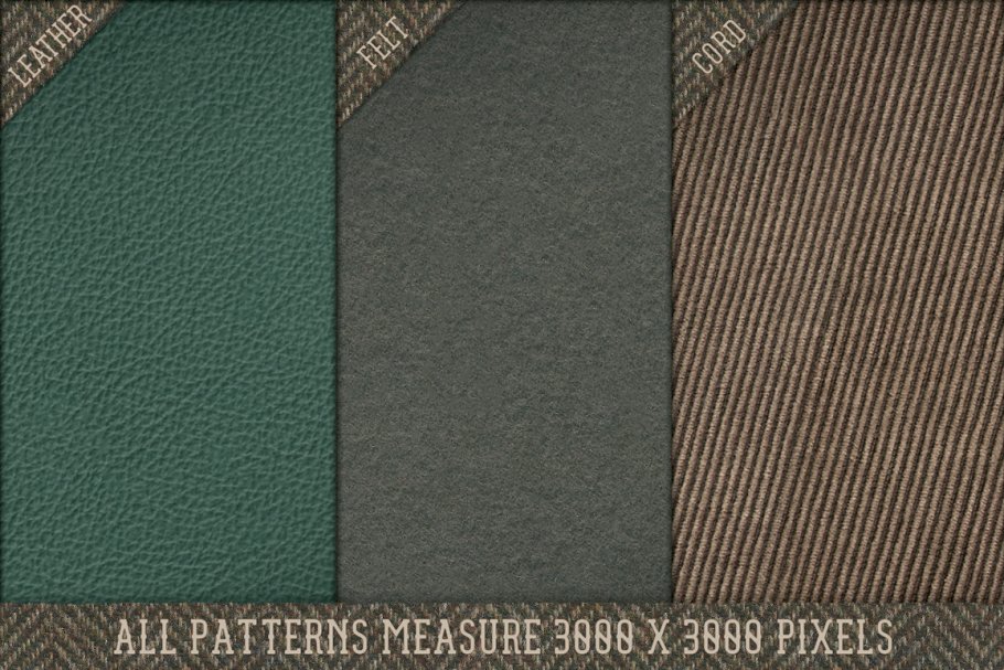 绅士着装材料纹理素材（皮革，粗花呢，绳子，棉花和毡瓦纹理） Discerning Designer’s Pattern Pack插图(5)