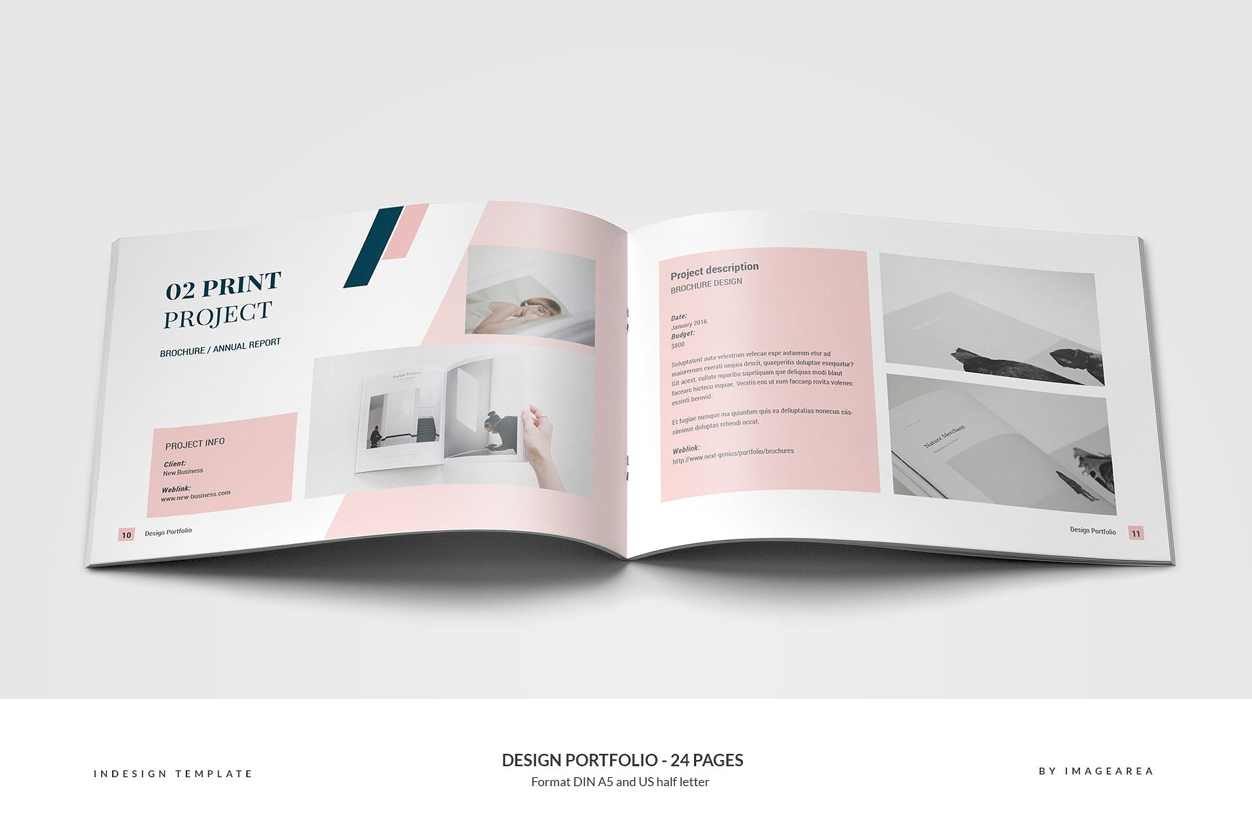 时尚简约企业画册模板 Design Portfolio – 24 Pages插图(5)