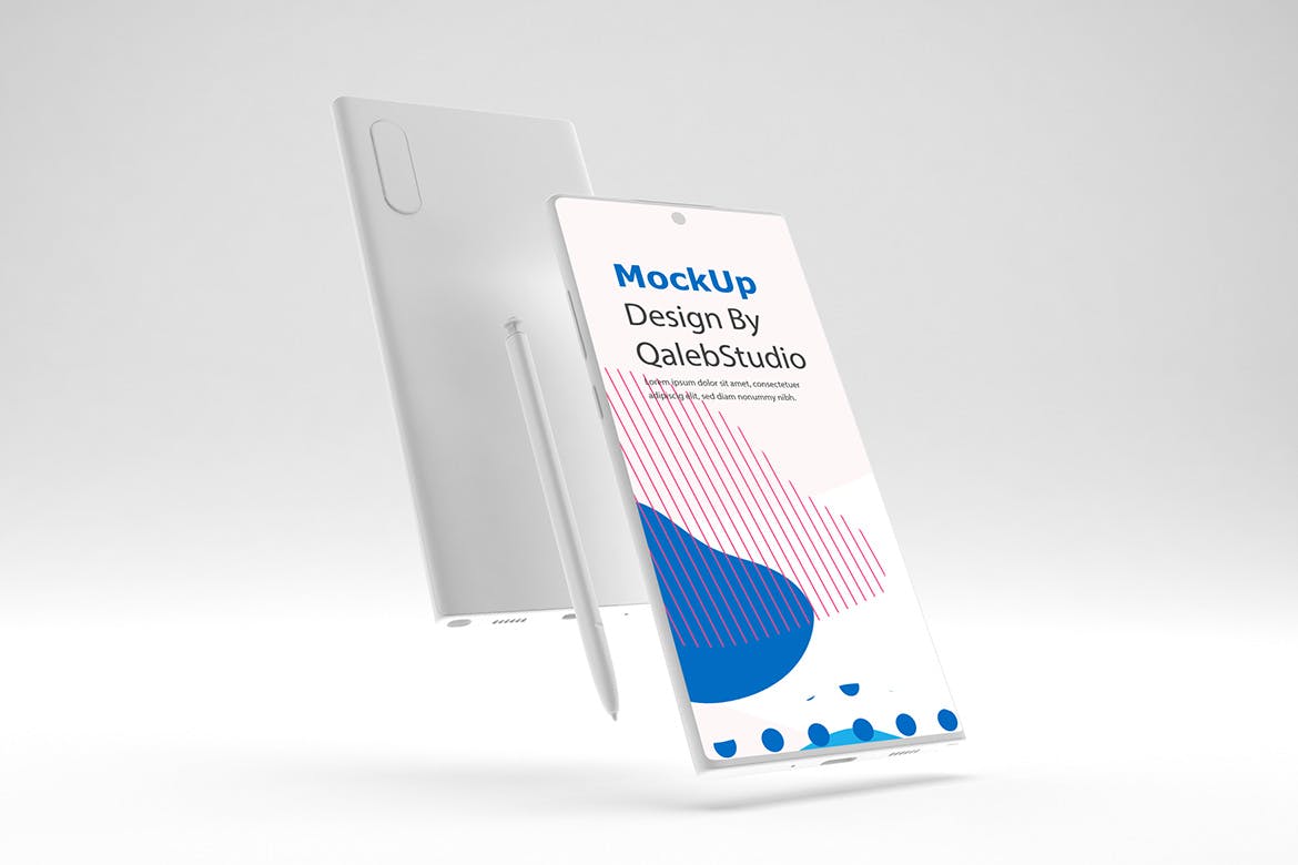 简约风格三星Note 10智能手机样机模板 Clean Note 10 Mockup插图(3)