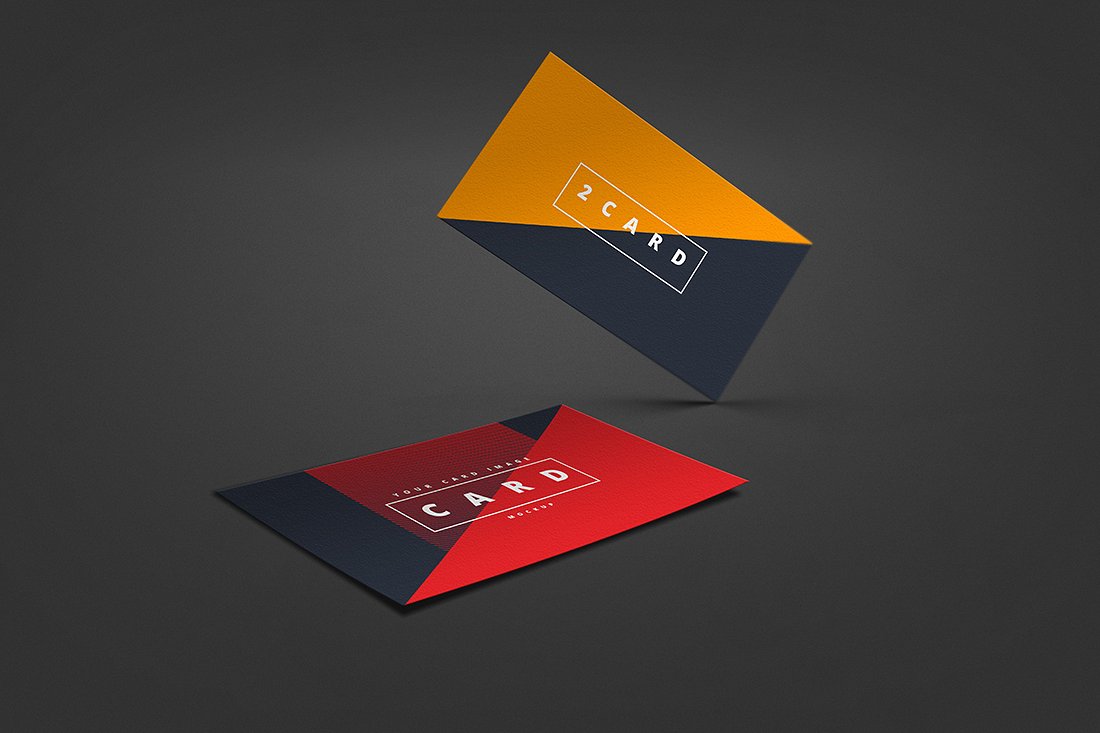 多角度名片展示样机模板 7 Business Card Mockup插图(4)