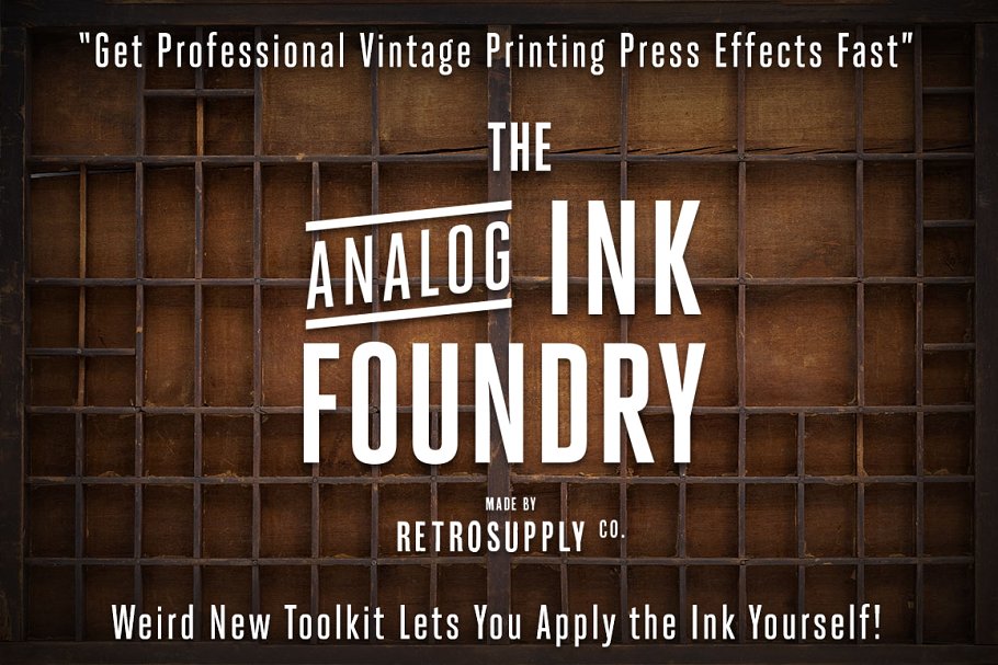 橡胶墨辊印刷效果图层样式 Analog Ink Foundry – PSD Print Kit插图