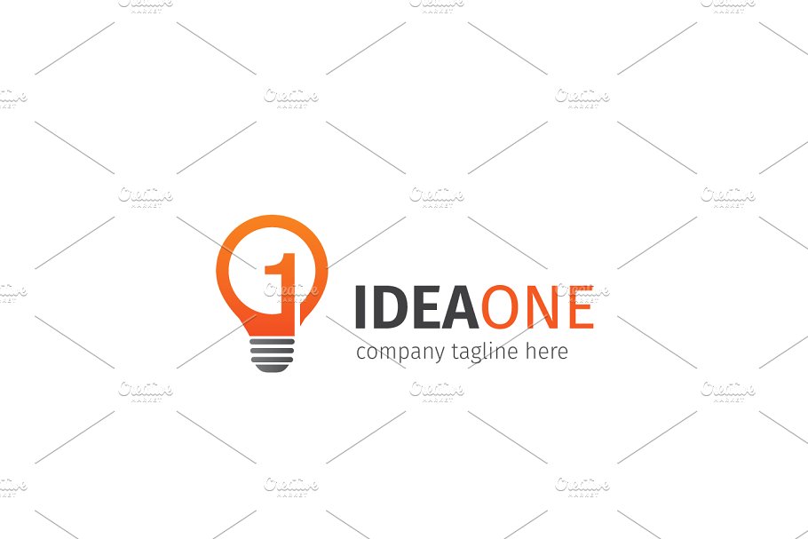 创意灵感主题Logo模板 Idea One Logo插图(1)